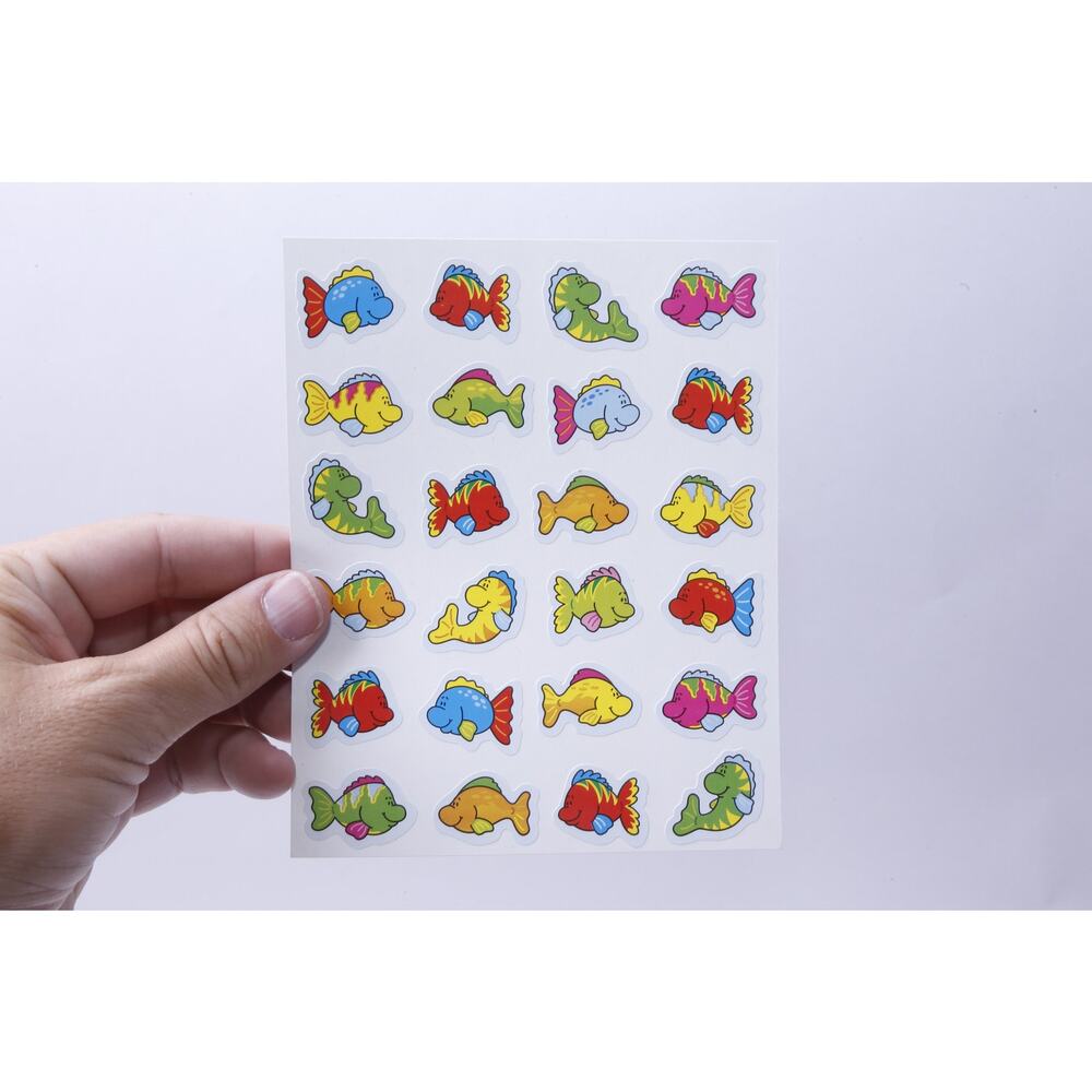 Fish, Colorful, Sticker Sheet, Sea, Ocean, Cartoon, Comics, Animals, Pictures, C